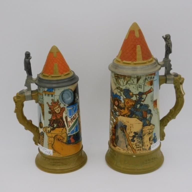 (2) METTLACH STEINS, NUMBER 2583/II