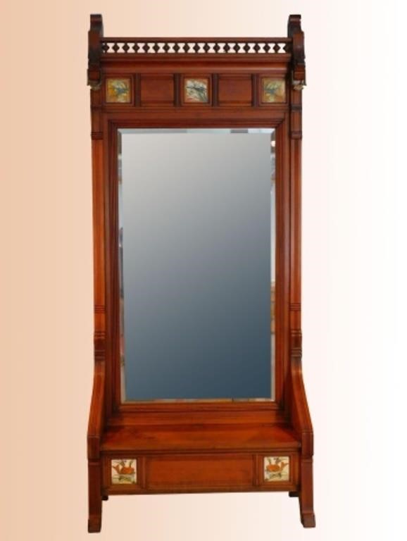 HERTER BROTHERS WALNUT PIER MIRROR  303683