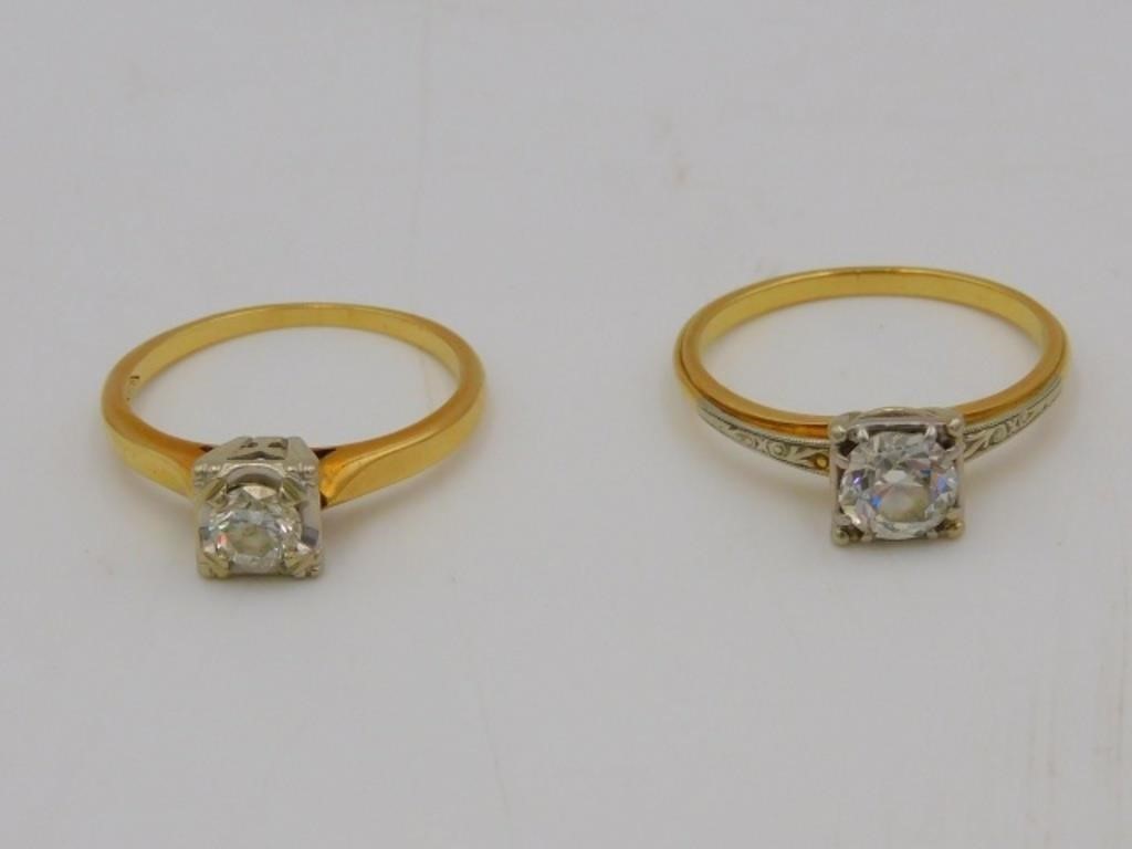  2 14KT YELLOW GOLD DIAMOND SOLITAIRE 303693