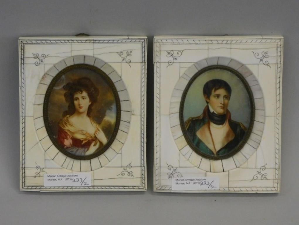 TWO LATE 19TH C MINIATURE PAINTINGS  30368a