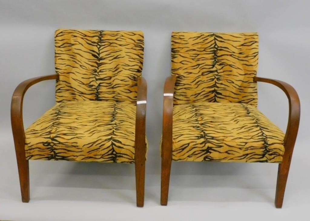 PAIR OF FRENCH ART DECO ARMCHAIRS.