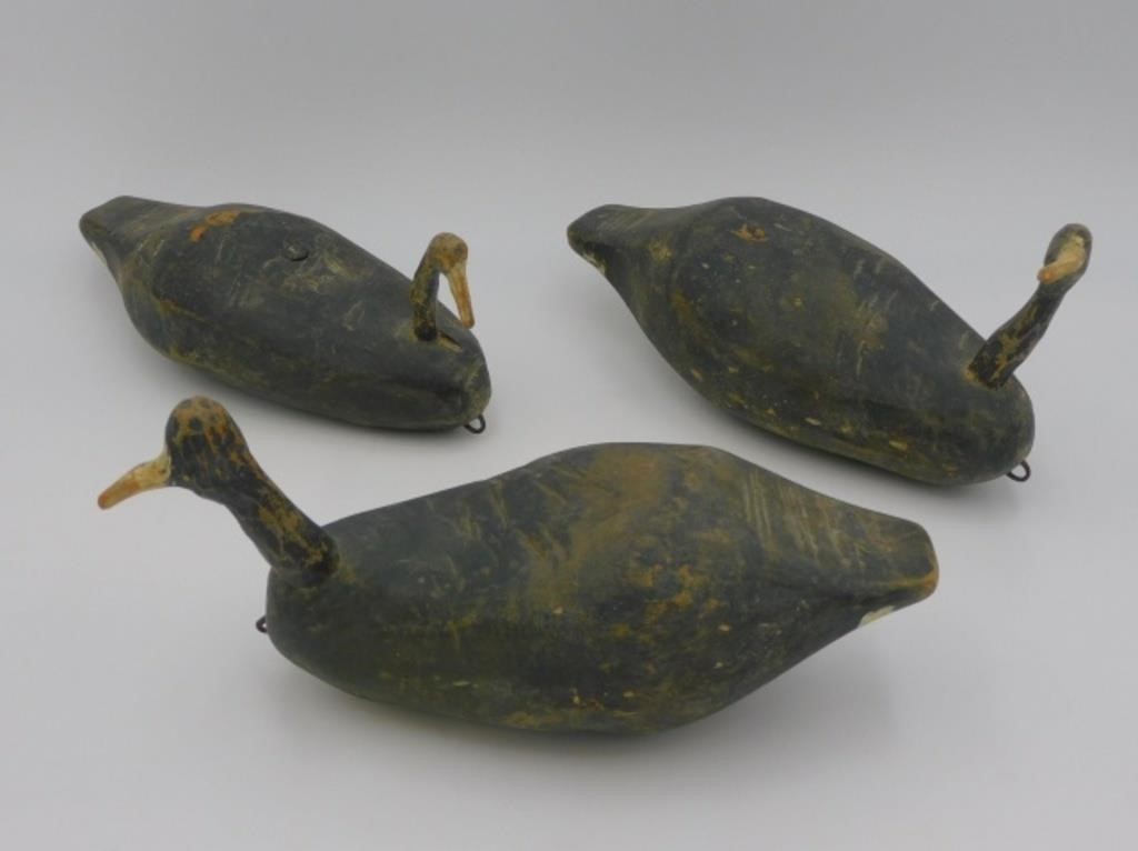  3 ROOTHEAD DECOYS EARLY 20TH 3037a7