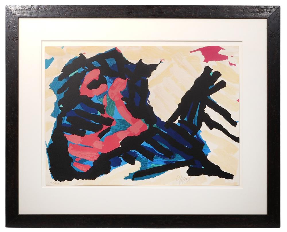 KAREL APPEL FRAMED 'UNTITLED' LITHOGRAPHKarel