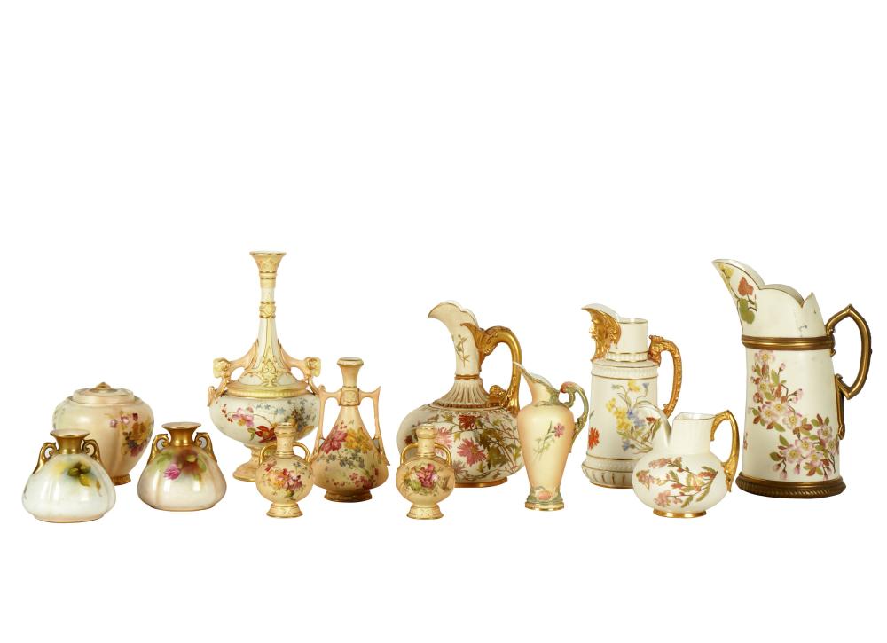 COLLECTION OF ROYAL WORCESTER ARTICLESlate