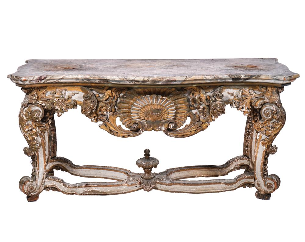 18TH C ITALIAN HAND CARVED CONSOLE18th 30117c