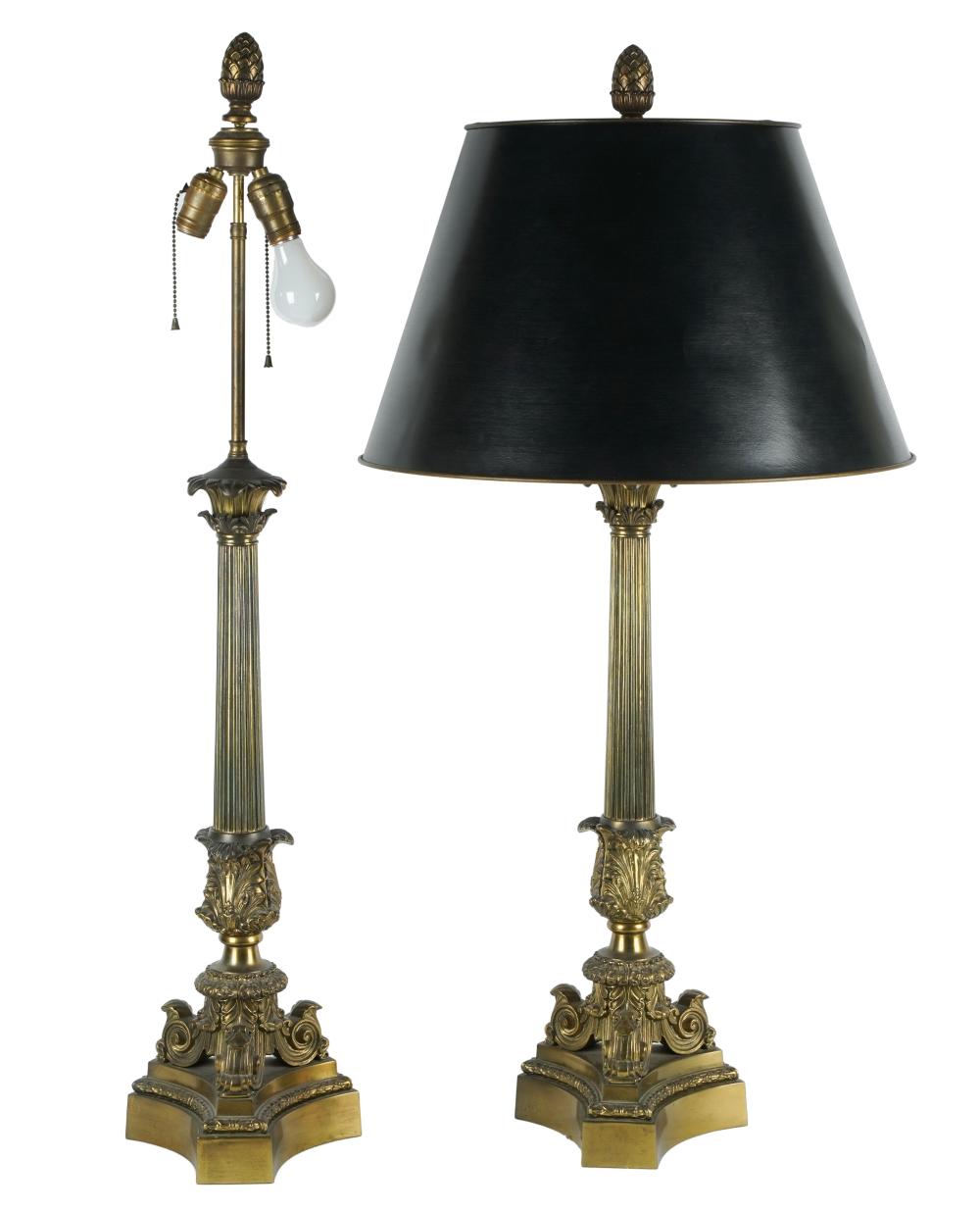 PAIR OF EMPIRE STYLE COLUMNAR TABLE 3011c6