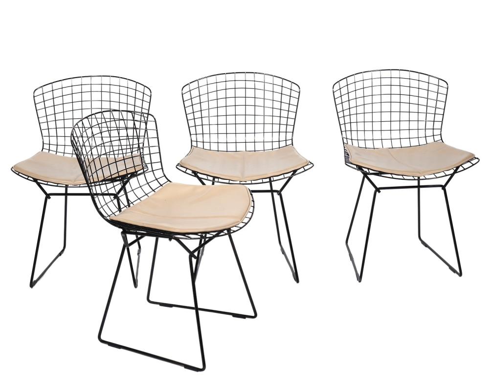 4 HARRY BERTOIA SIDE CHAIRS WITH 3011dc