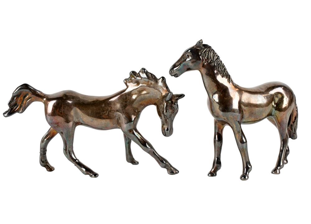 TWO STERLING HORSE FIGURESeach