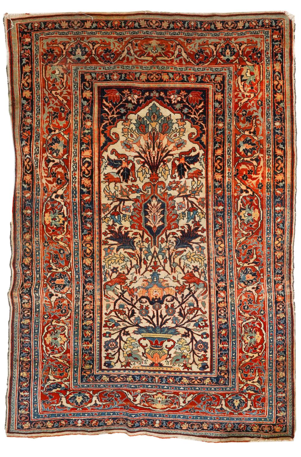 PERSIAN RUGwool on cotton; Provenance: