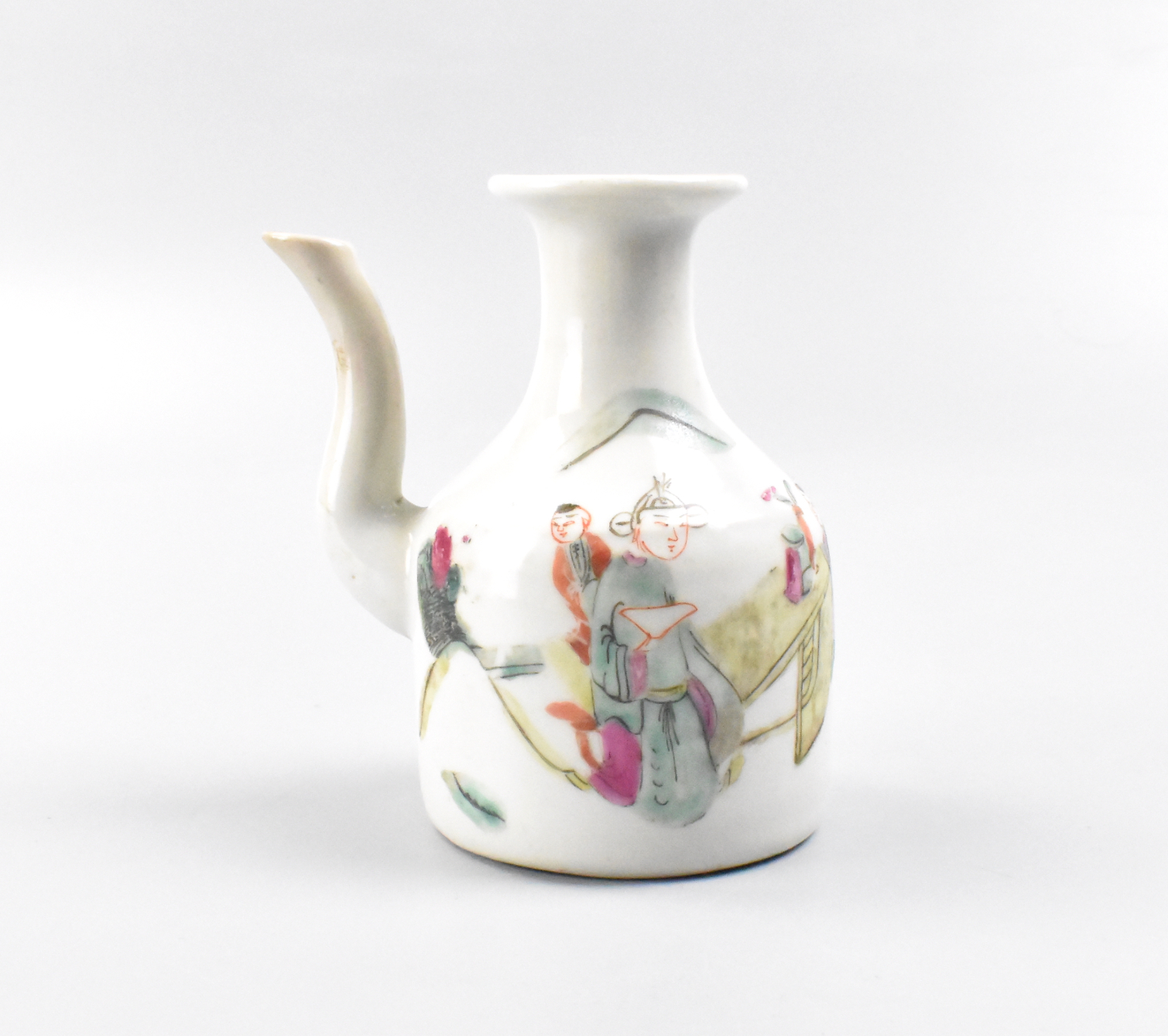 CHINESE FAMILLE ROSE EWER W/ FIGURES,