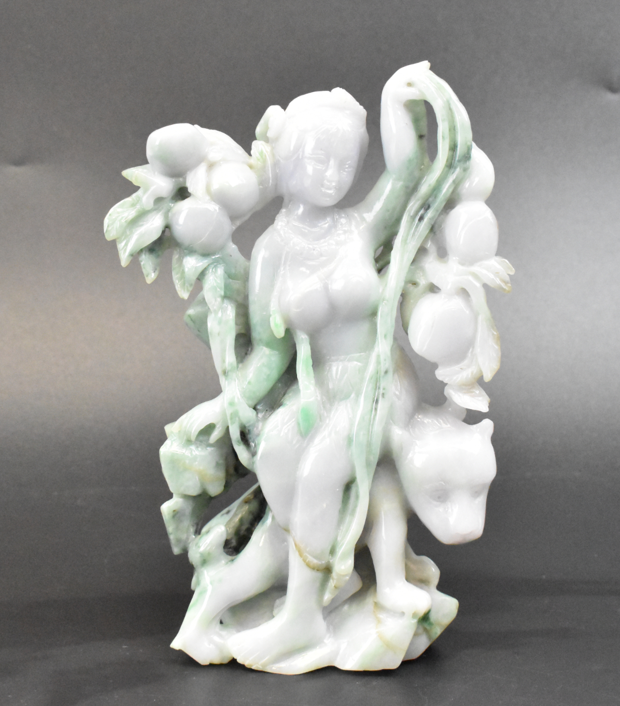 CHINESE LAVENDER JADEITE CARVED 3015a6