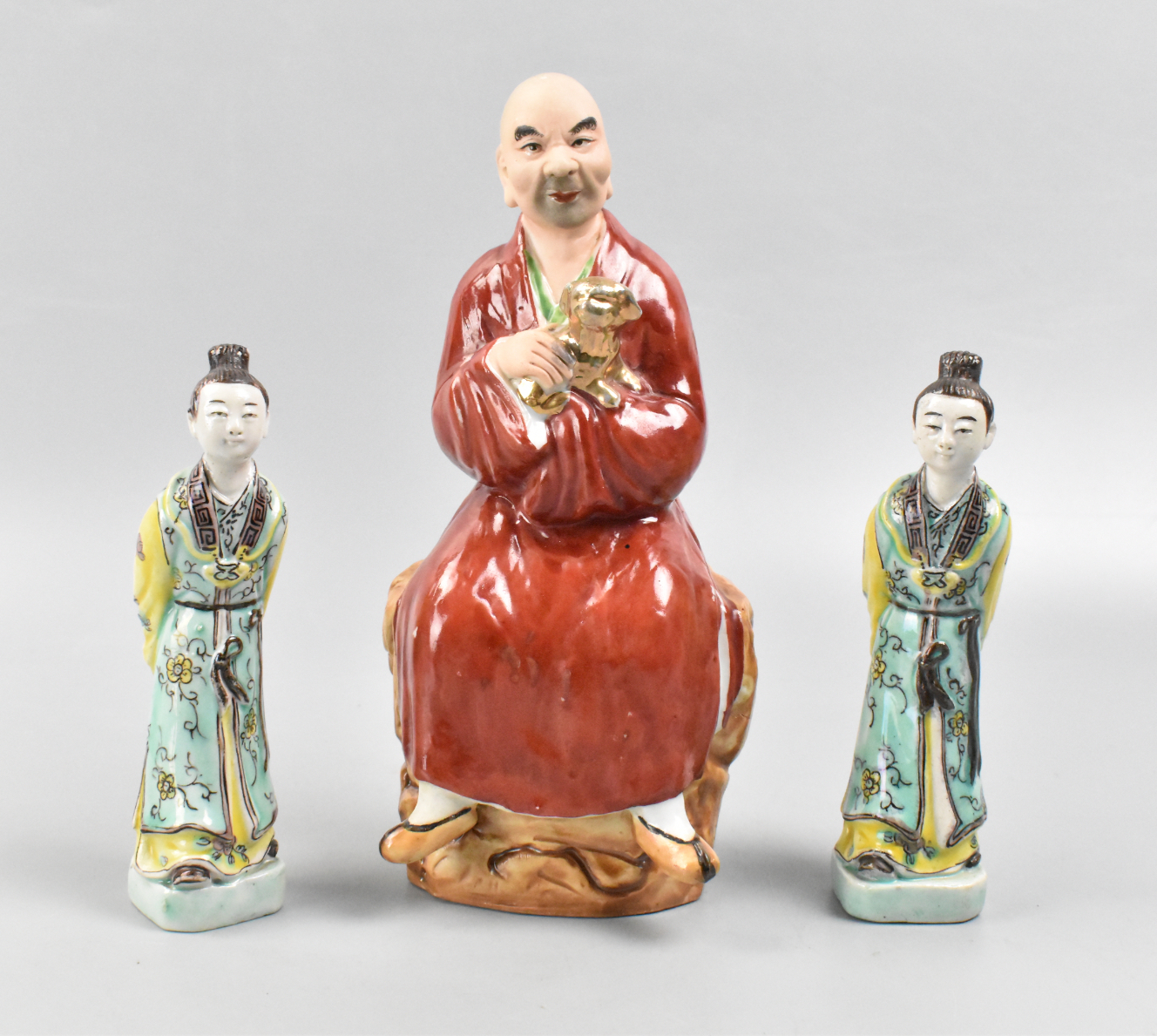 GROUP OF 3 CHINESE PORCELAIN FIGURINES ROC 3015d7