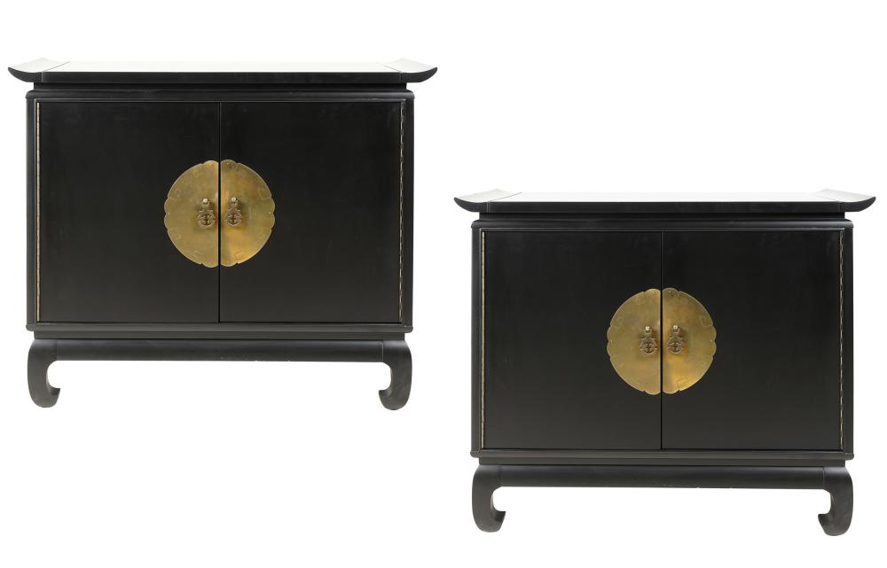 PAIR OF CHINESE STYLE EBONIZED 30166c