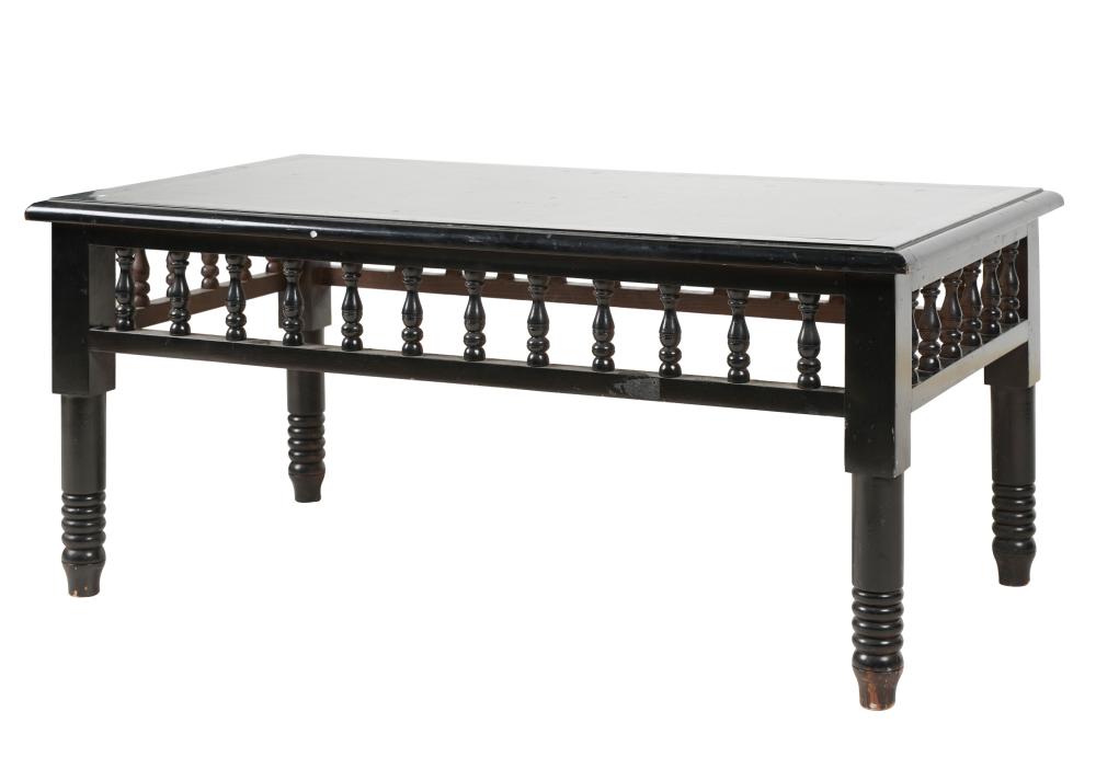 EBONIZED TURNED WOOD COFFEE TABLE20th