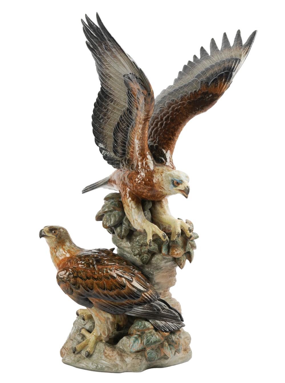 LLADRO EAGLES PORCELAIN GROUPprinted 3016db