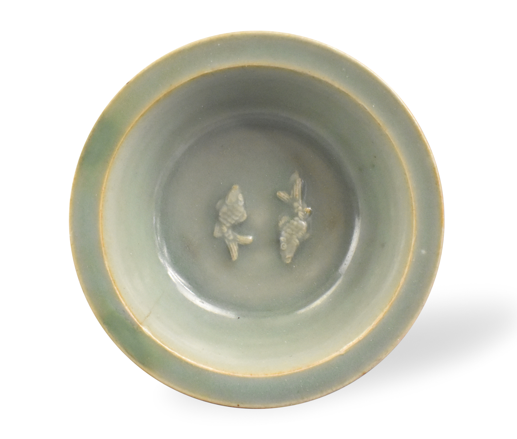 CHINESE LONGQUAN CELADON TWIN FISH