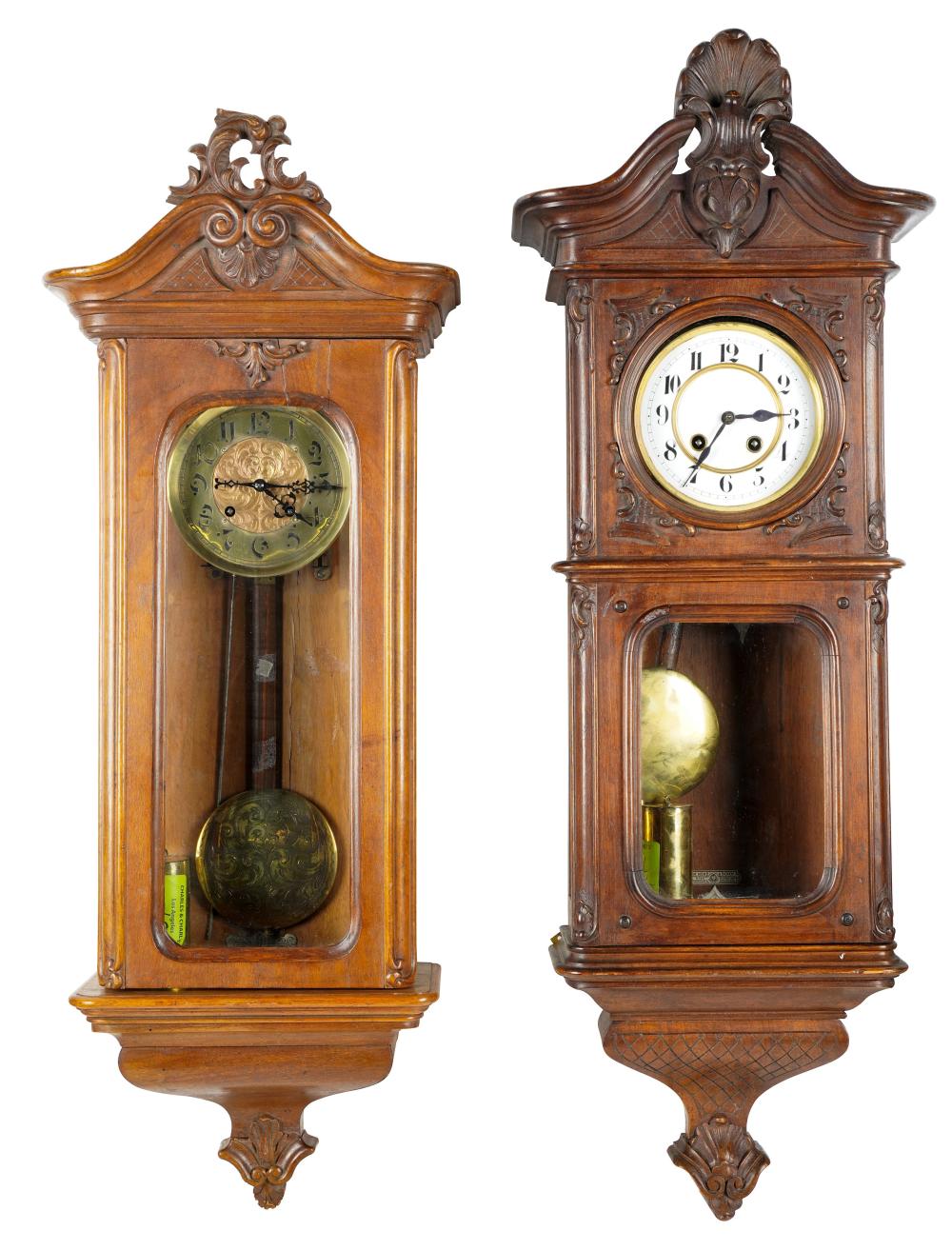 TWO VIENNA REGULATOR WALL CLOCKSthe