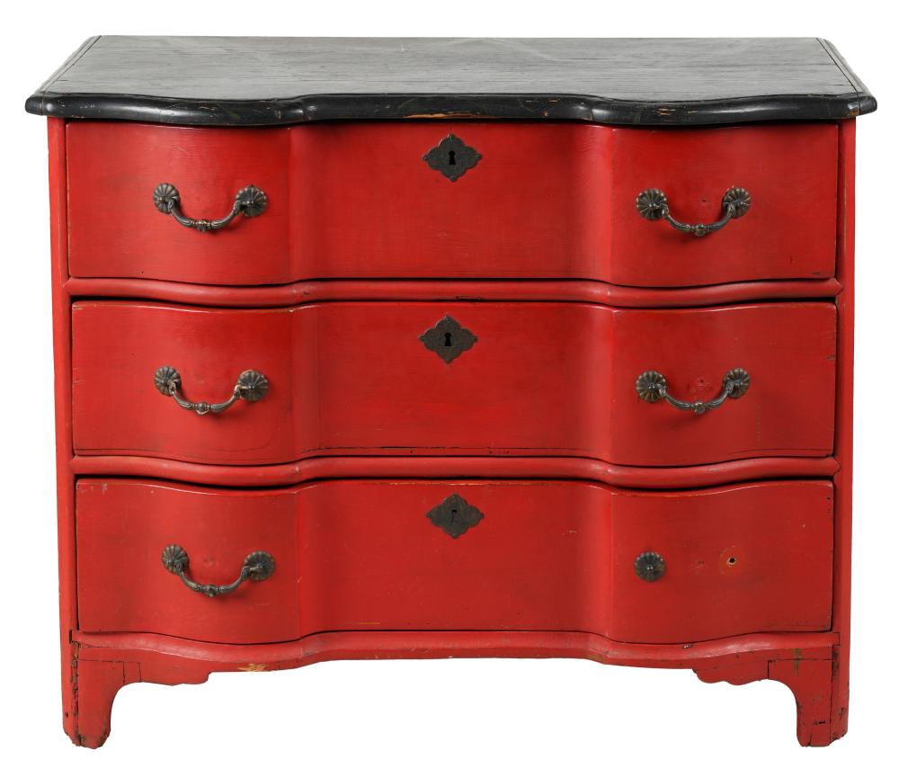 ENGLISH PAINTED PINE CHEST OF DRAWERSwith 301713