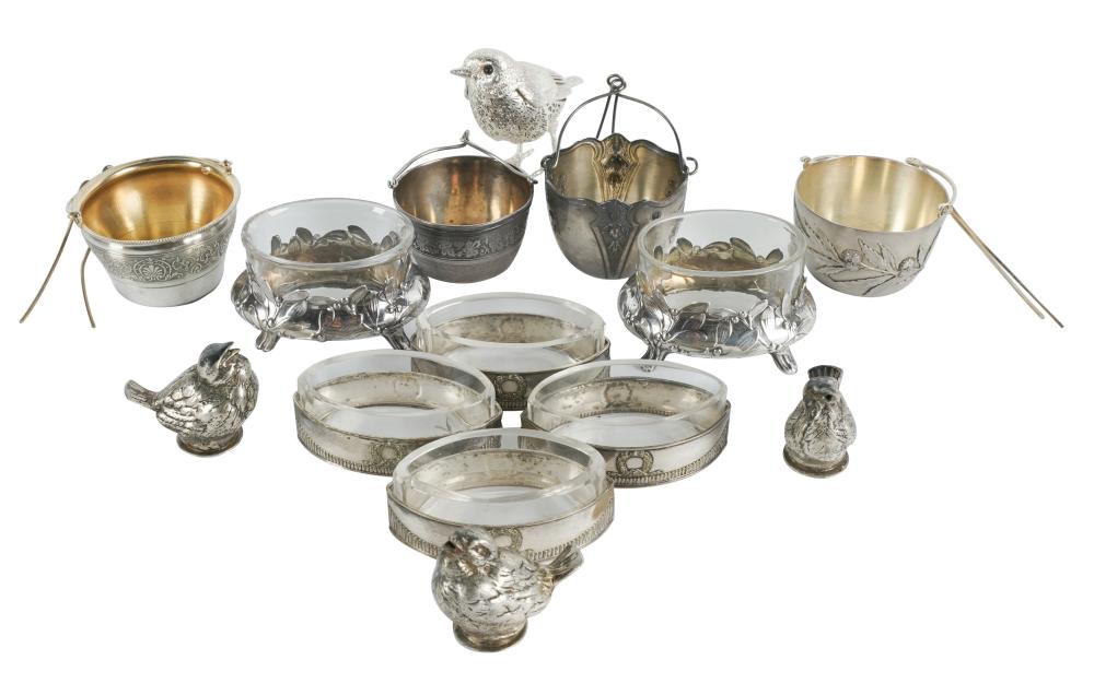 COLLECTION OF SMALL SILVER AND SILVER-PLATE