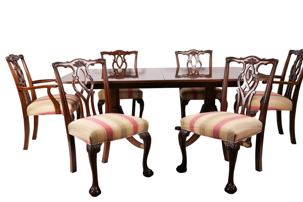 CHIPPENDALE STYLE MAHOGANY DINING 30171d