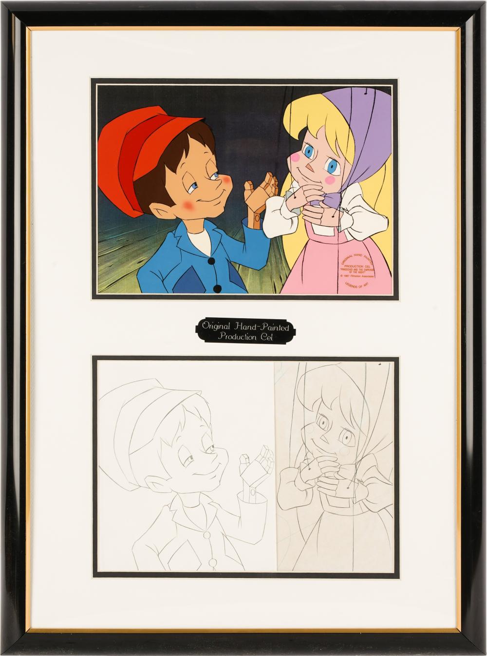 ANIMATION CEL "PINOCCHIO AND THE
