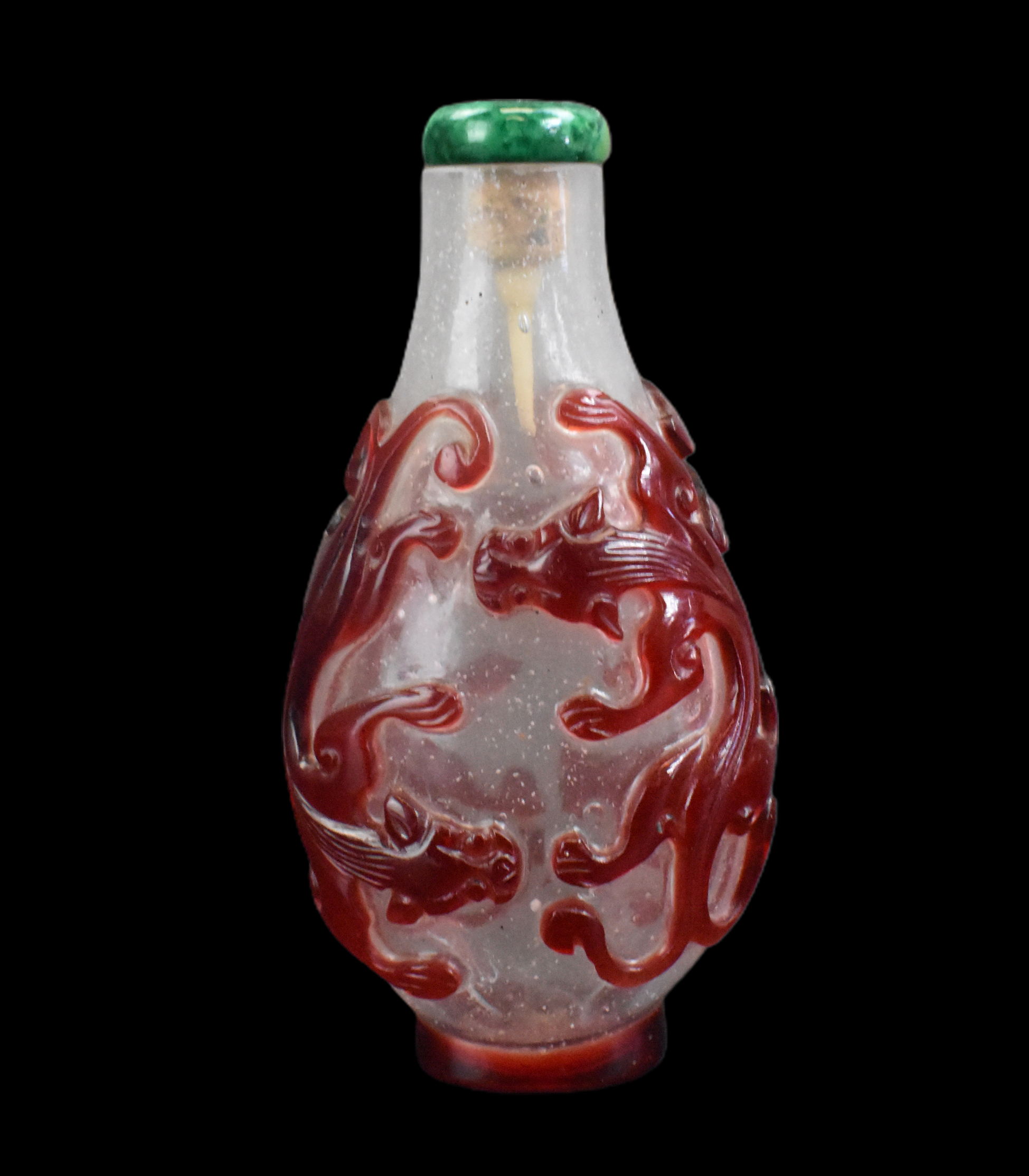 CHINESE PEKING GLASS CHILONG SNUFF