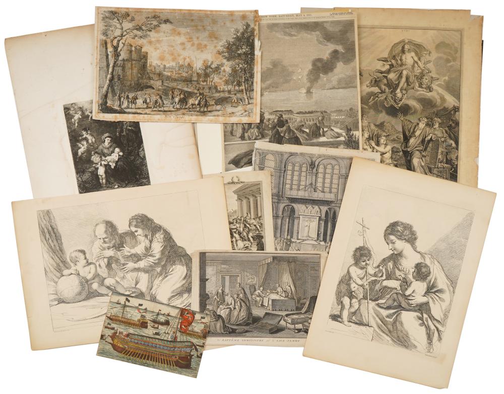 GROUP OF RELIGIOUS ETCHINGS AND