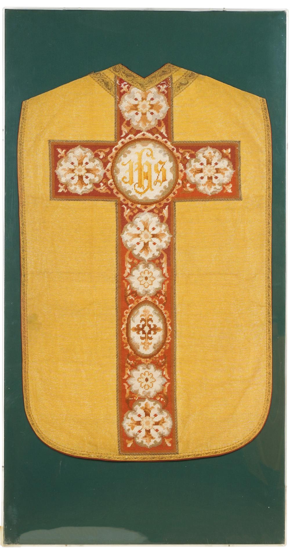 GOLD CLOTH AND NEEDLEPOINT CHASUBLEmounted