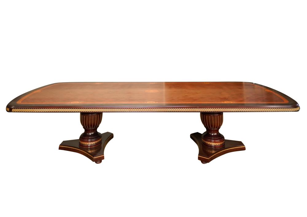 LARGE DOUBLE PEDESTAL DINING TABLElate