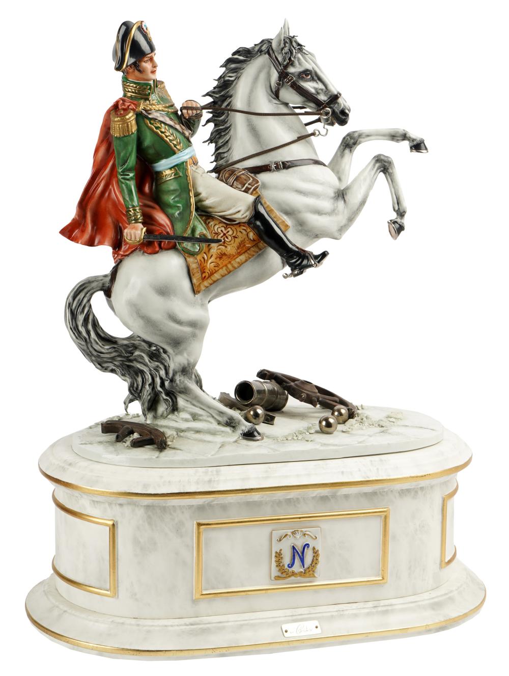 CAPODIMONTE EQUESTRIAN FIGURE OF