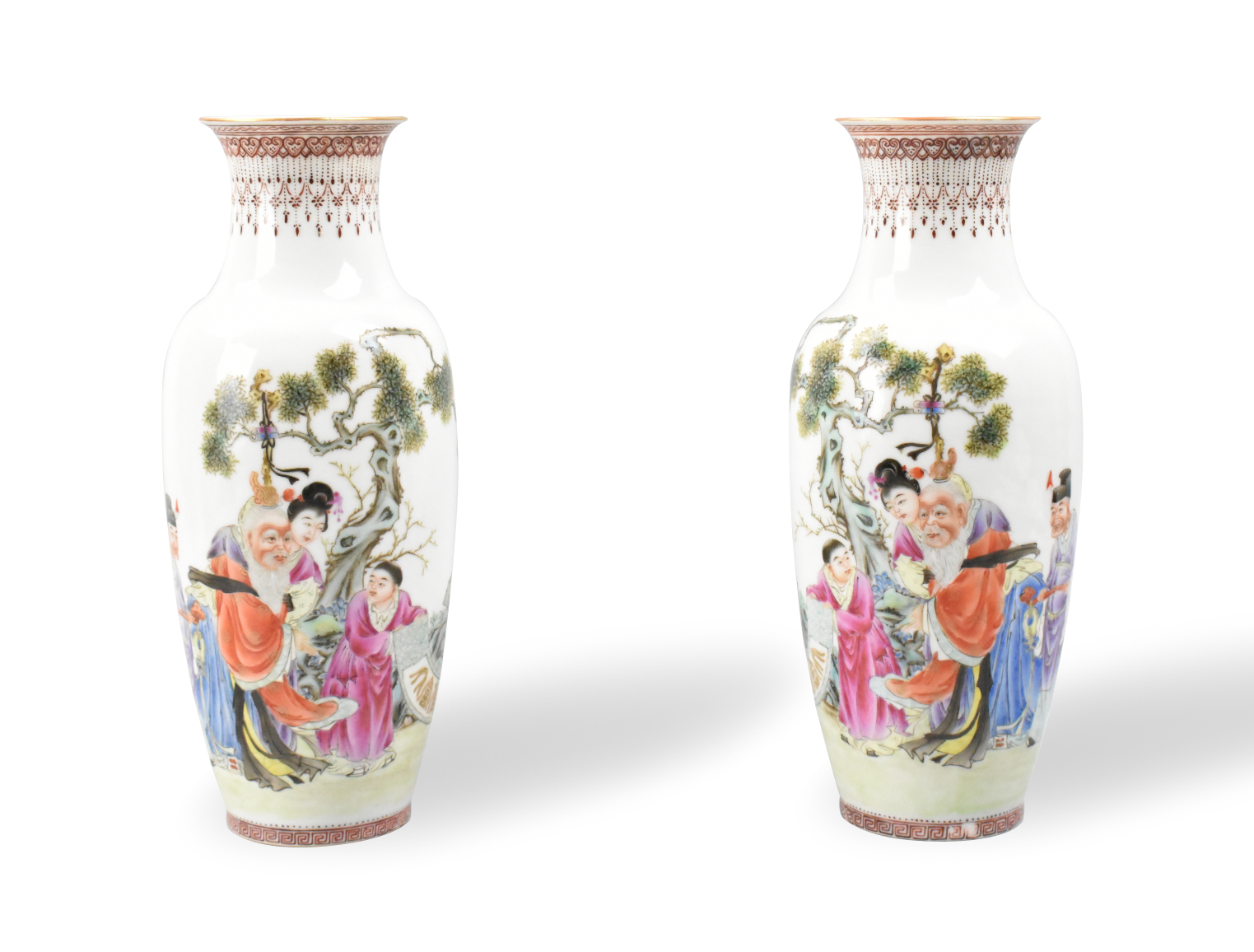 PAIR OF CHINESE FAMILLE ROSE VASES ROC 301860