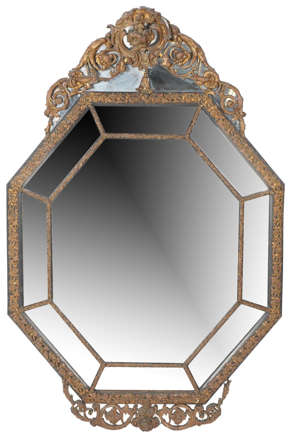 PORTUGUESE BRASS WALL MIRROR19th