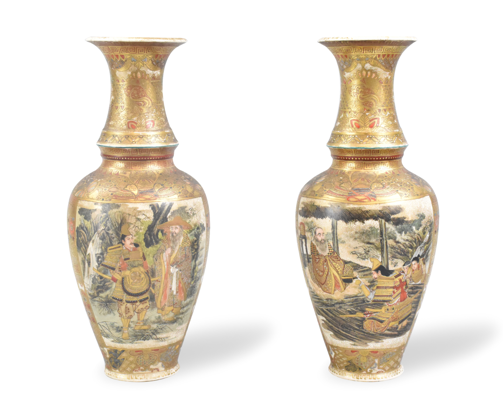 PAIR OF JAPANESE SATSUMA VASES 3018c6