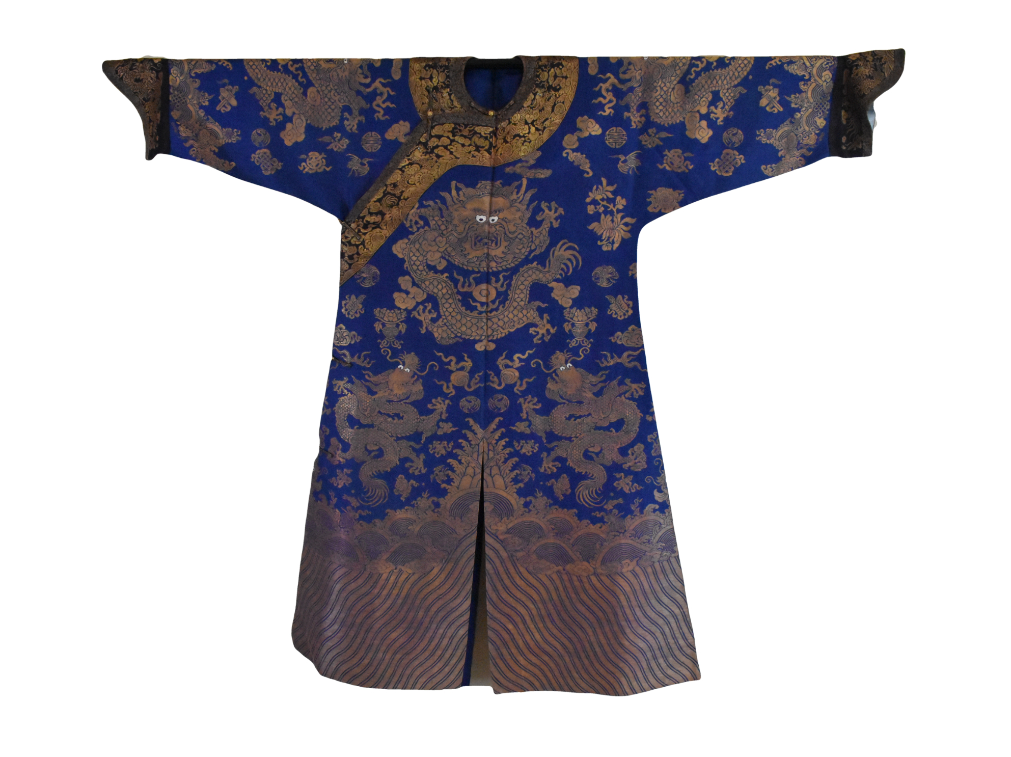 CHINESE IMPERIAL BLUE EMBROIDERY