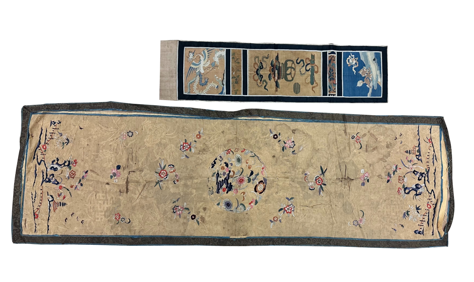 2 CHINESE EMBROIDERY / KESI PANELS,