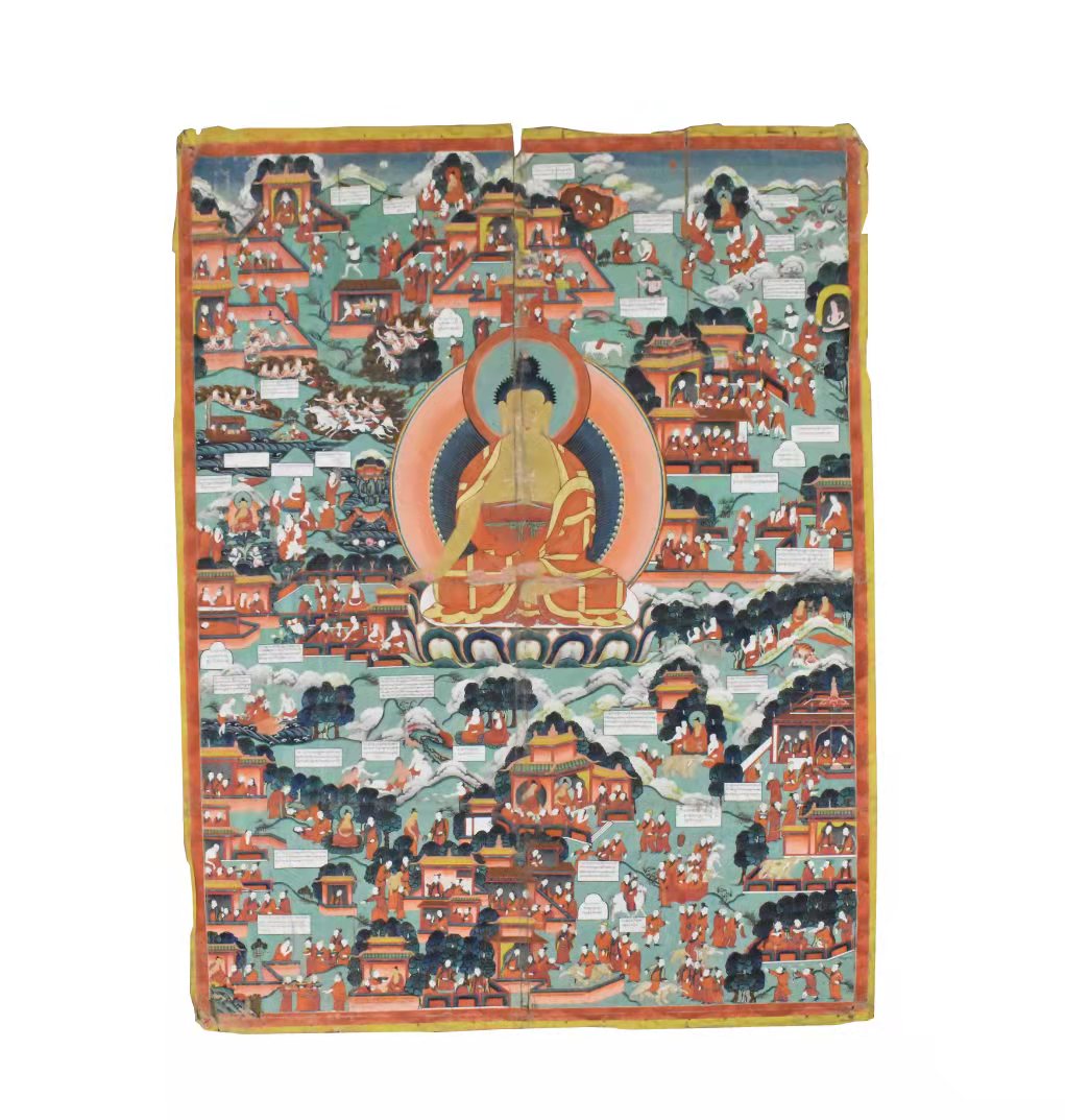 LARGE TIBETAN TANGKA OF BUDDHIST 19TH 301942