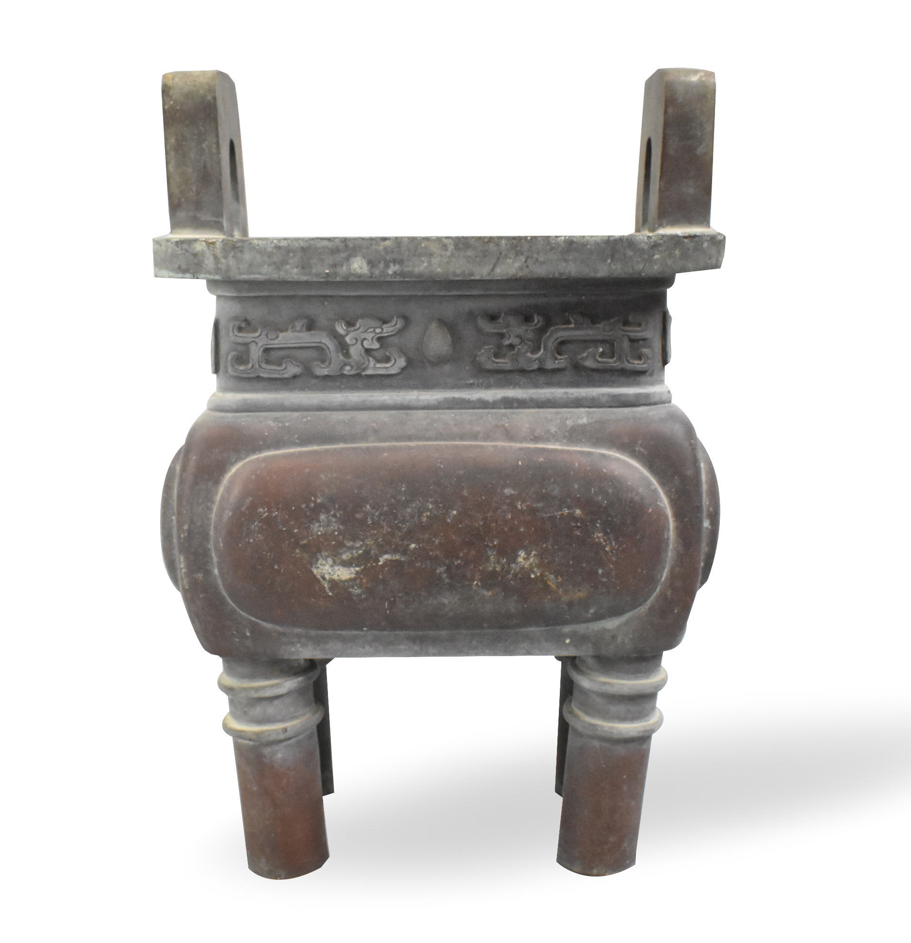 MASSIVE CHINESE BRONZE CENSER QING 301a53