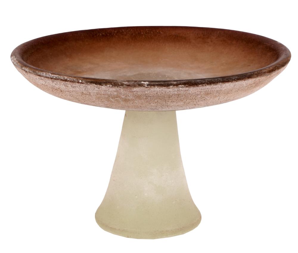 MID-CENTURY SCAVO ART GLASS PEDESTAL