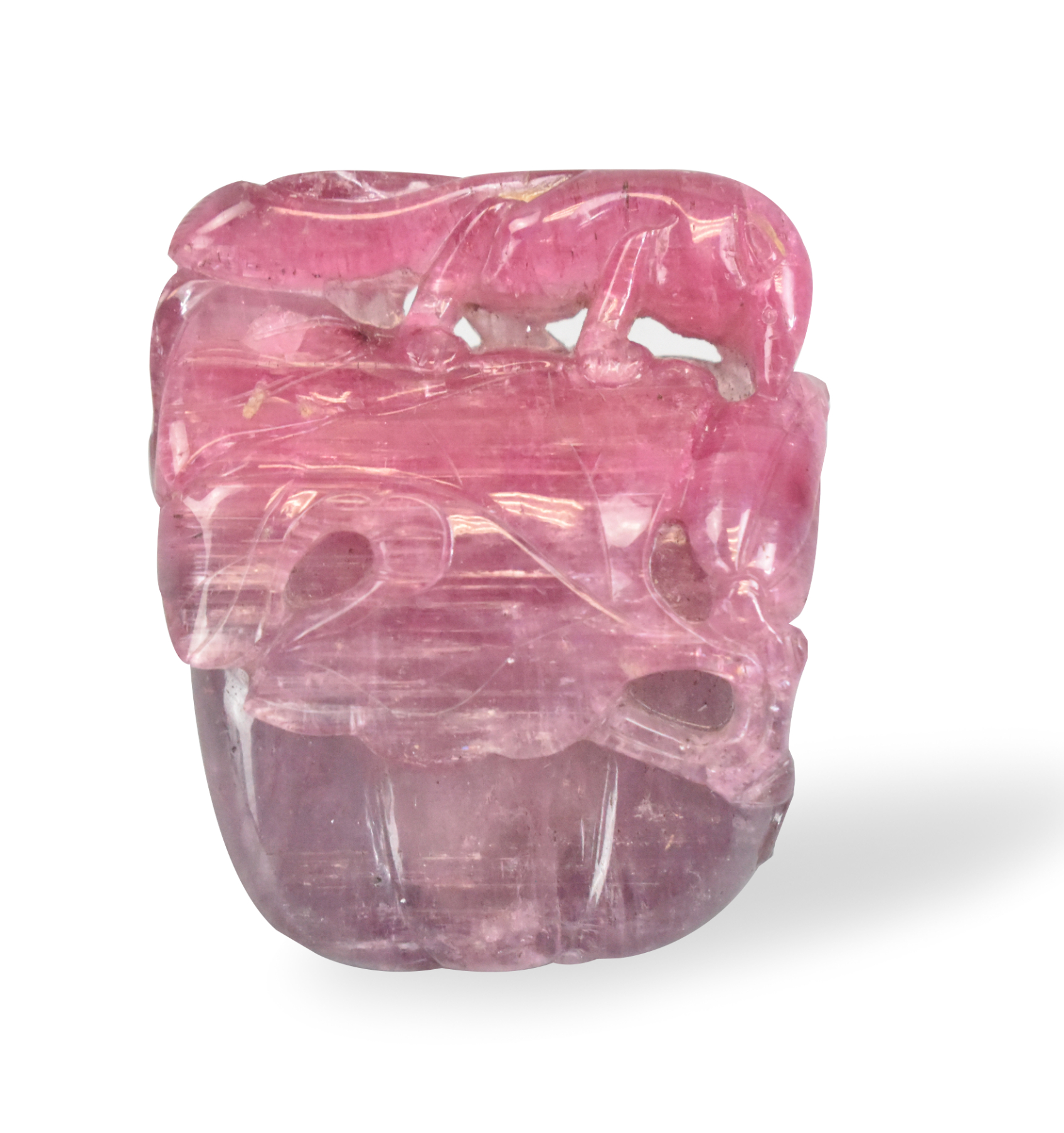 CHINESE TOURMALINE CARVED SNUFF 301aae