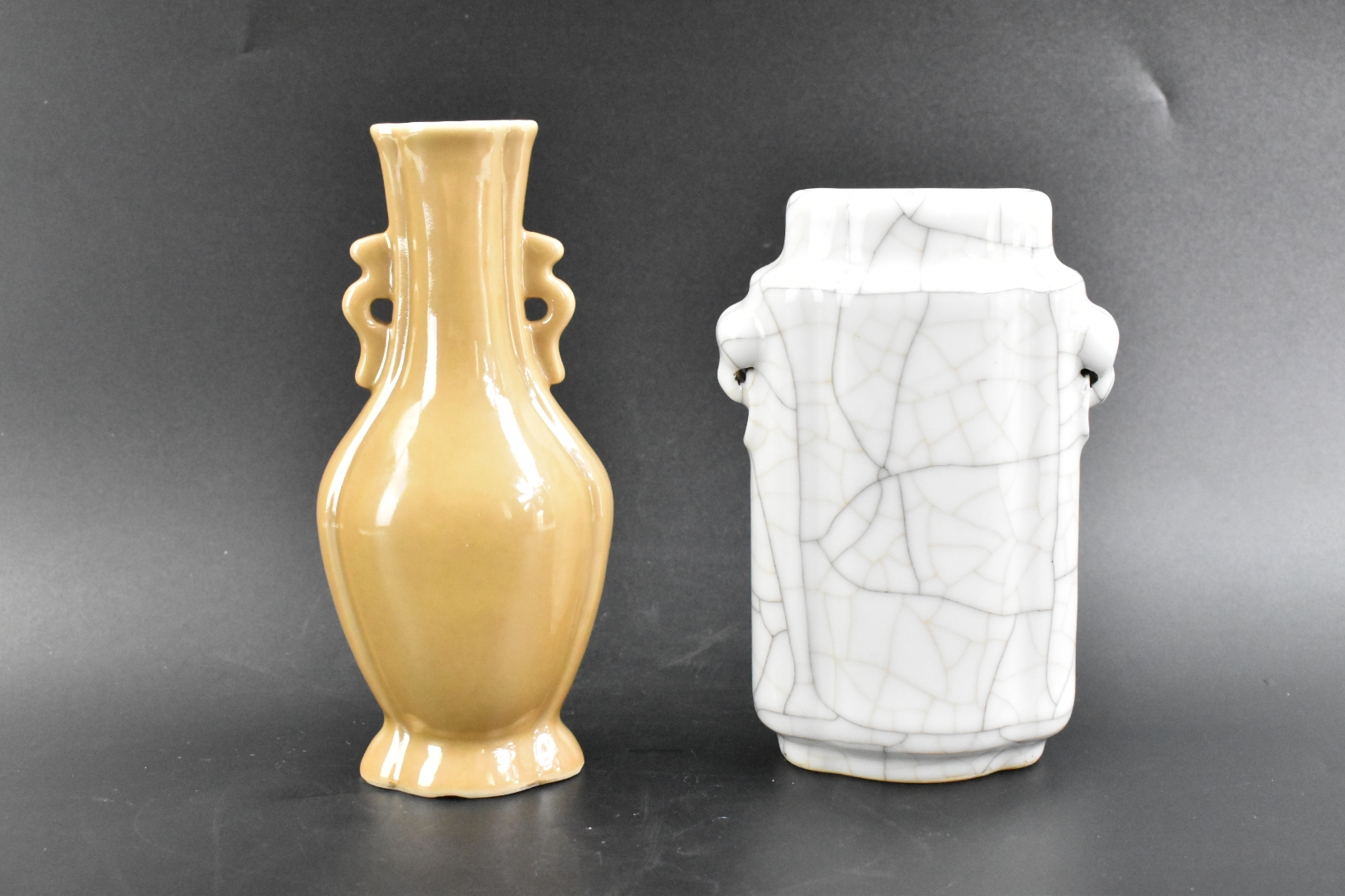 2 CHINESE MONOCHROME VASES, 20TH