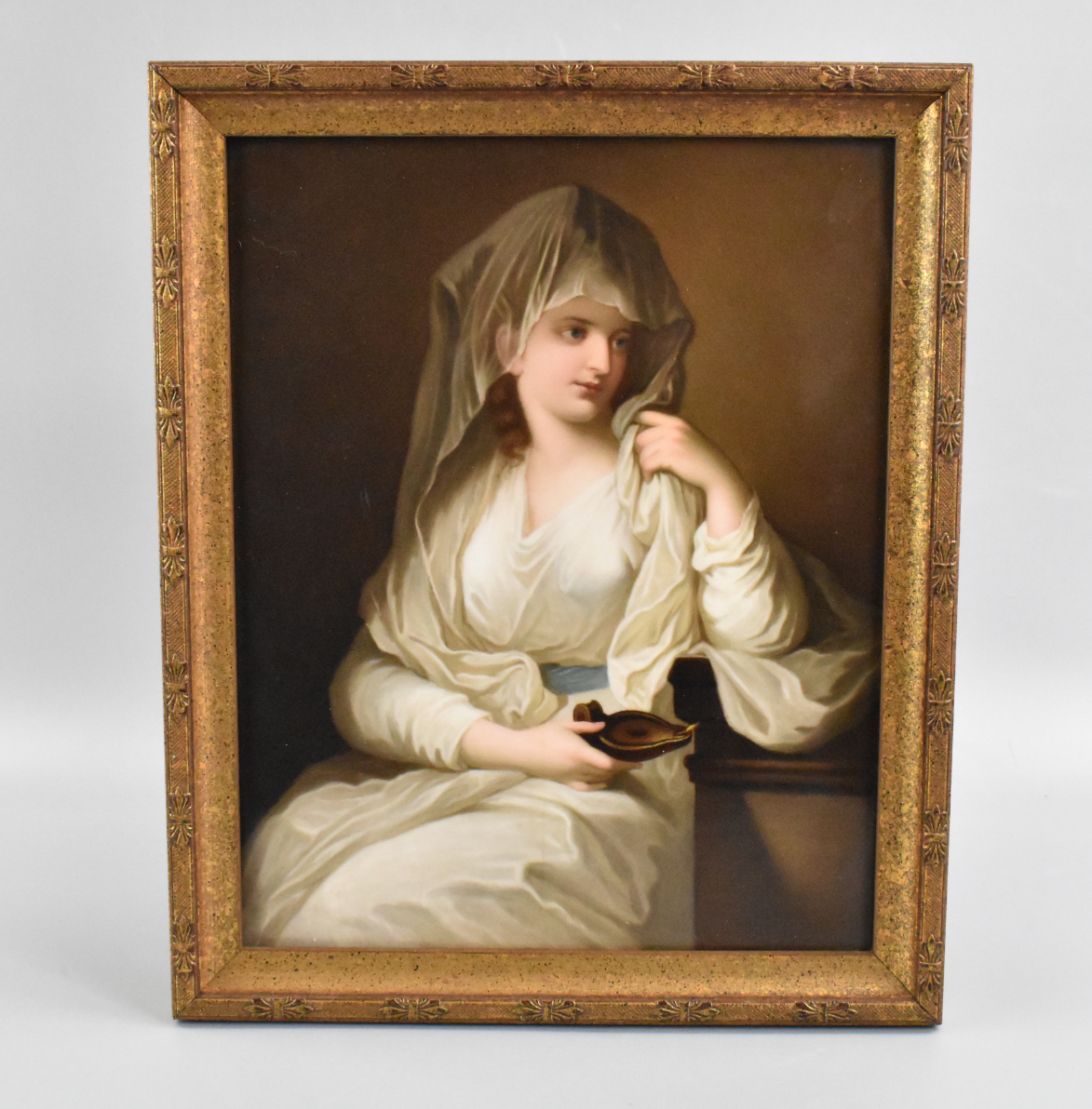 GERMANY PORCELAIN PLAQUE OF LADY  301b3b