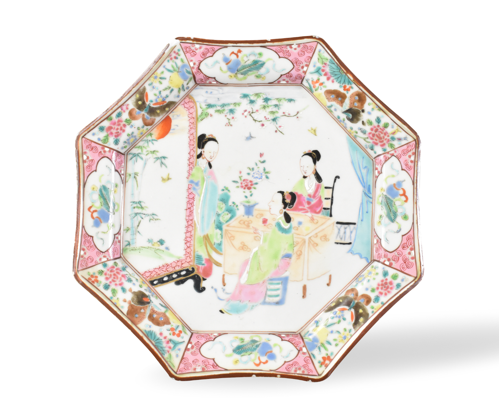 CHINESE FAMILLE ROSE OCTAGONAL 301bc0