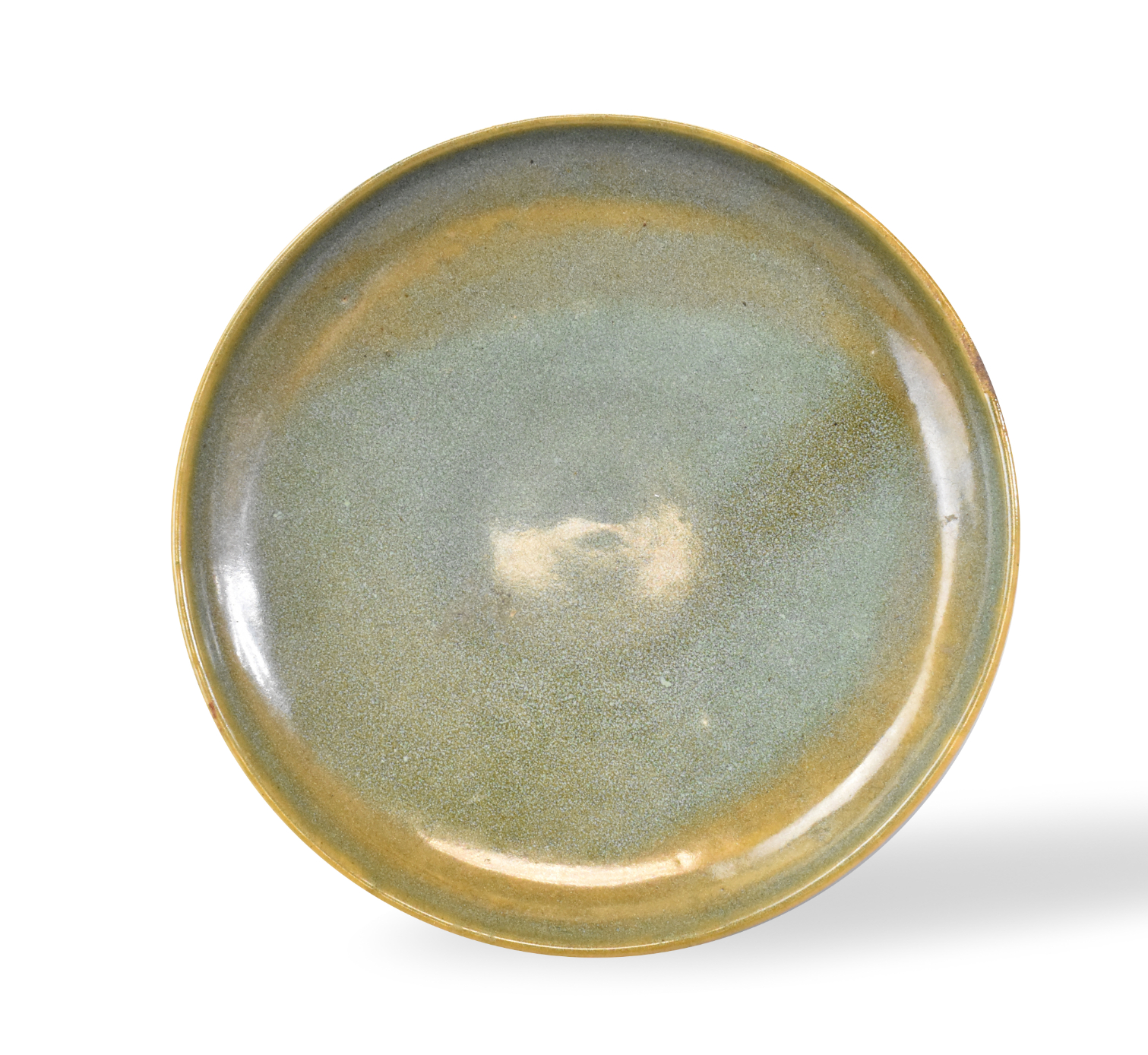 CHINESE JUN GLAZED SHALLOW DISH,