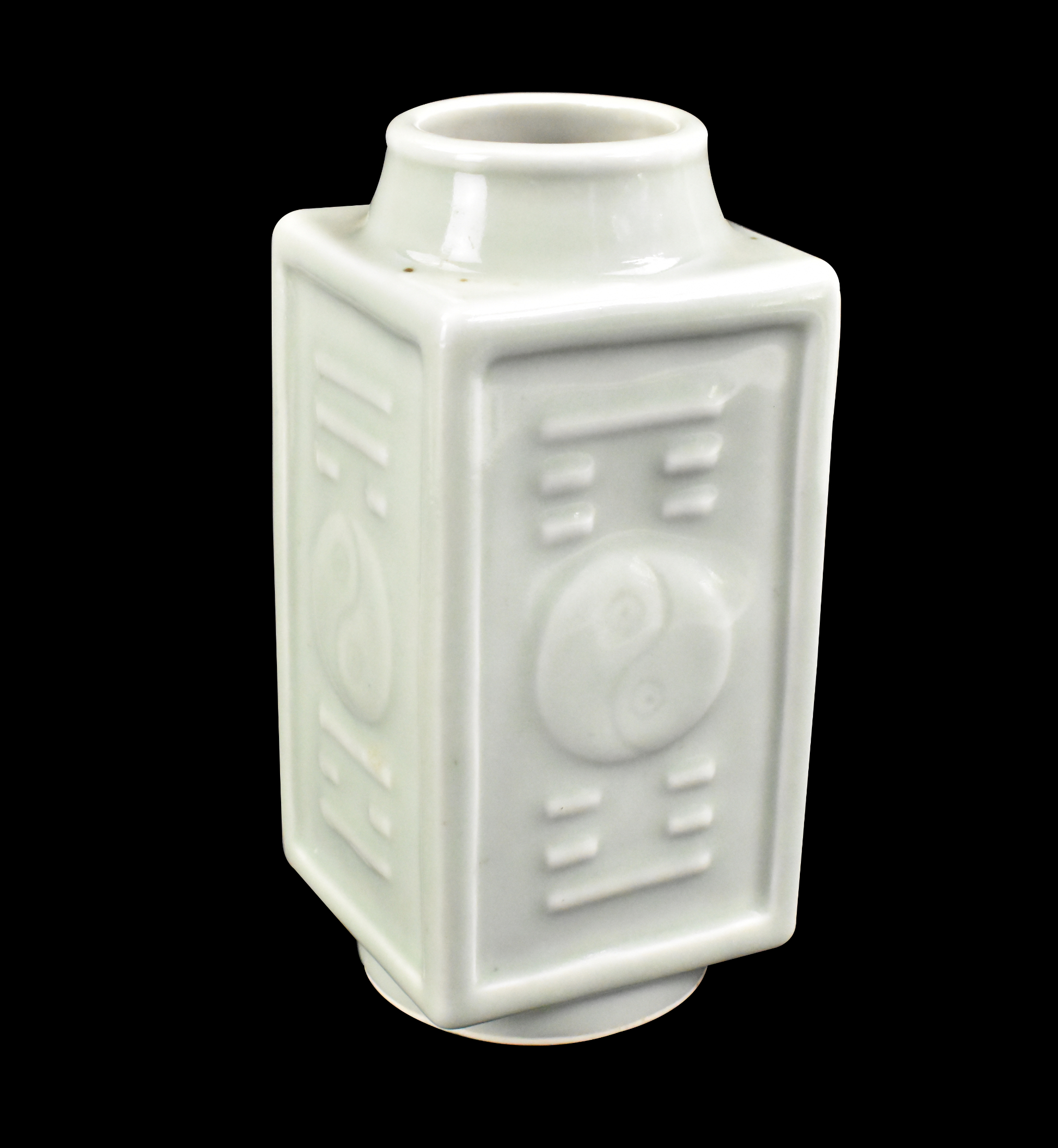 CHINESE CELADON GLAZED SQUARE CONG 301c77