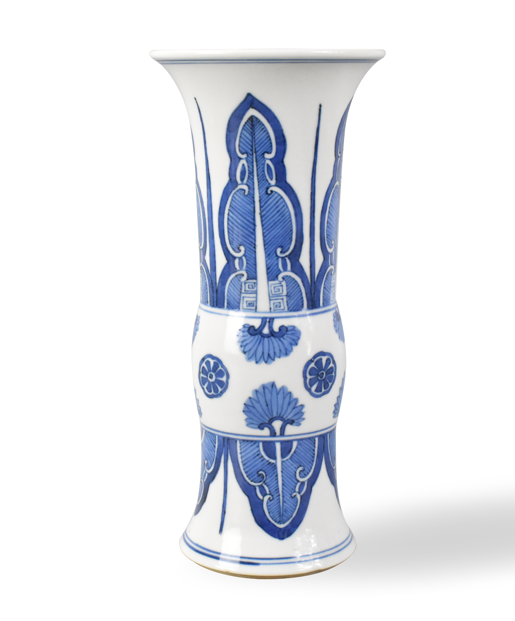 CHINESE BLUE & WHITE GU VASE, KANGXI