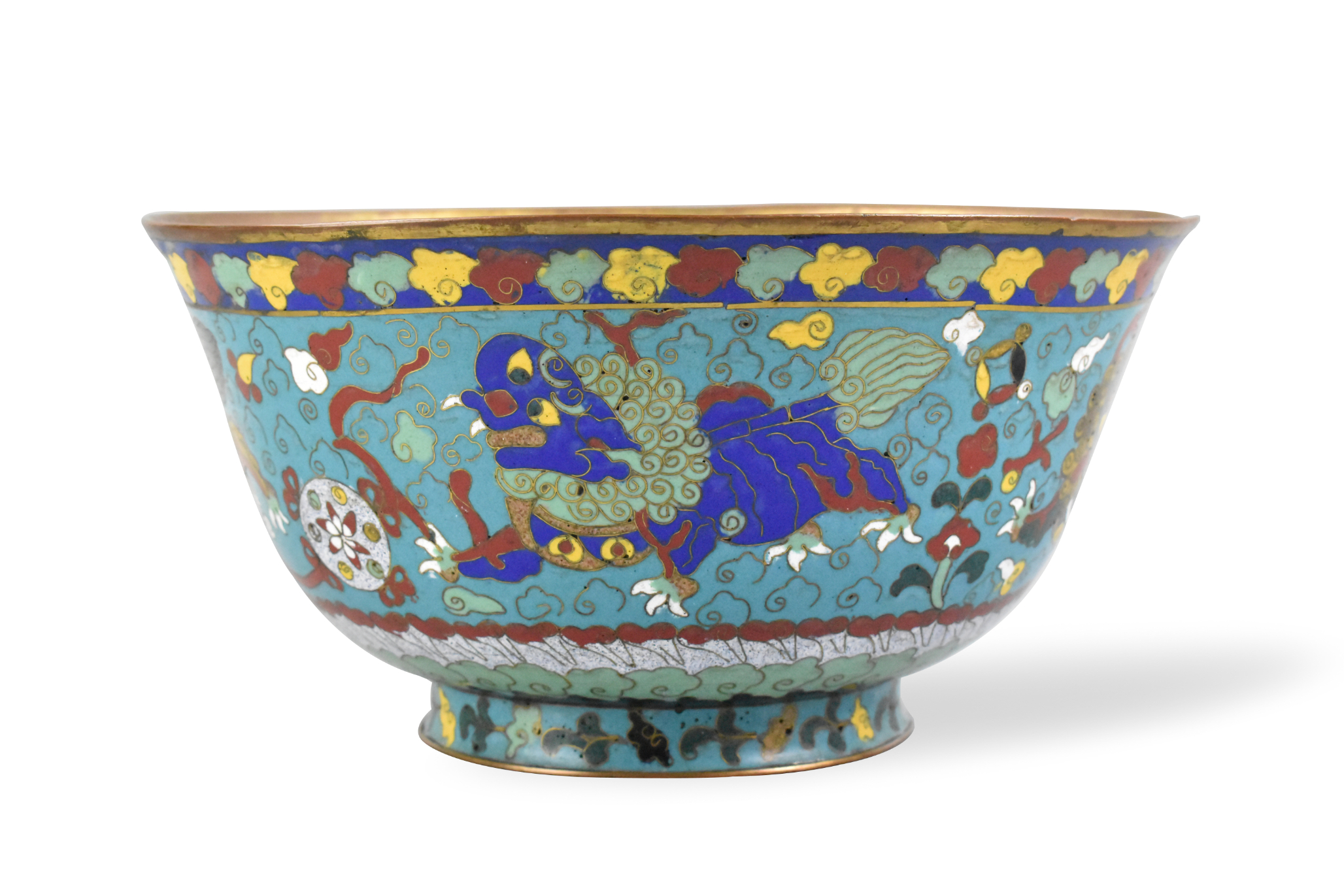 LARGE CHINESE CLOISONNE BOWL W/