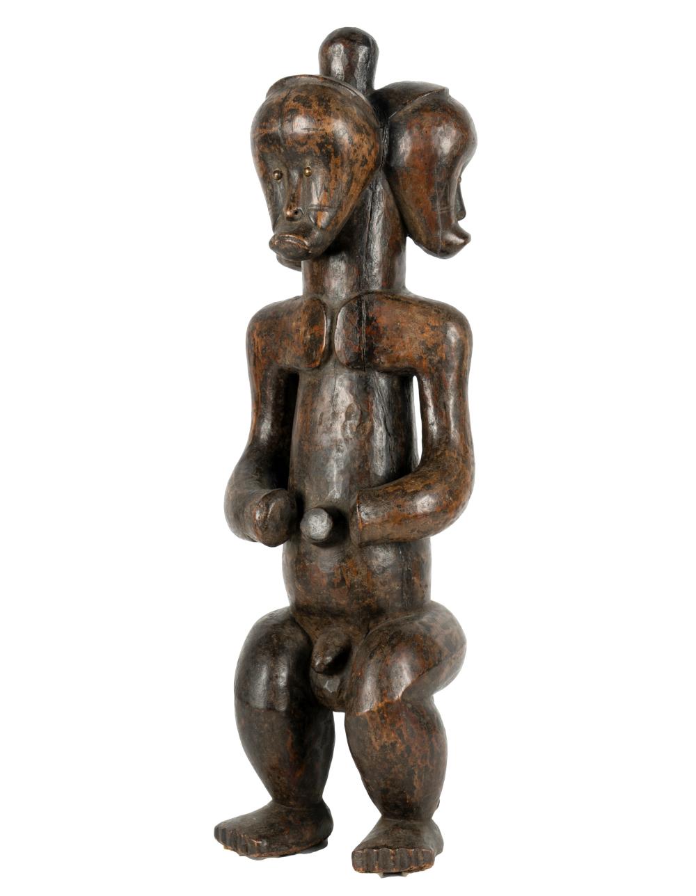 AFRICAN CARVED WOOD VOTIVE FIGUREFang 301e05