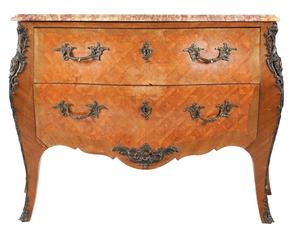 LOUIS XV-STYLE MARBLE-TOP PARQUETRY