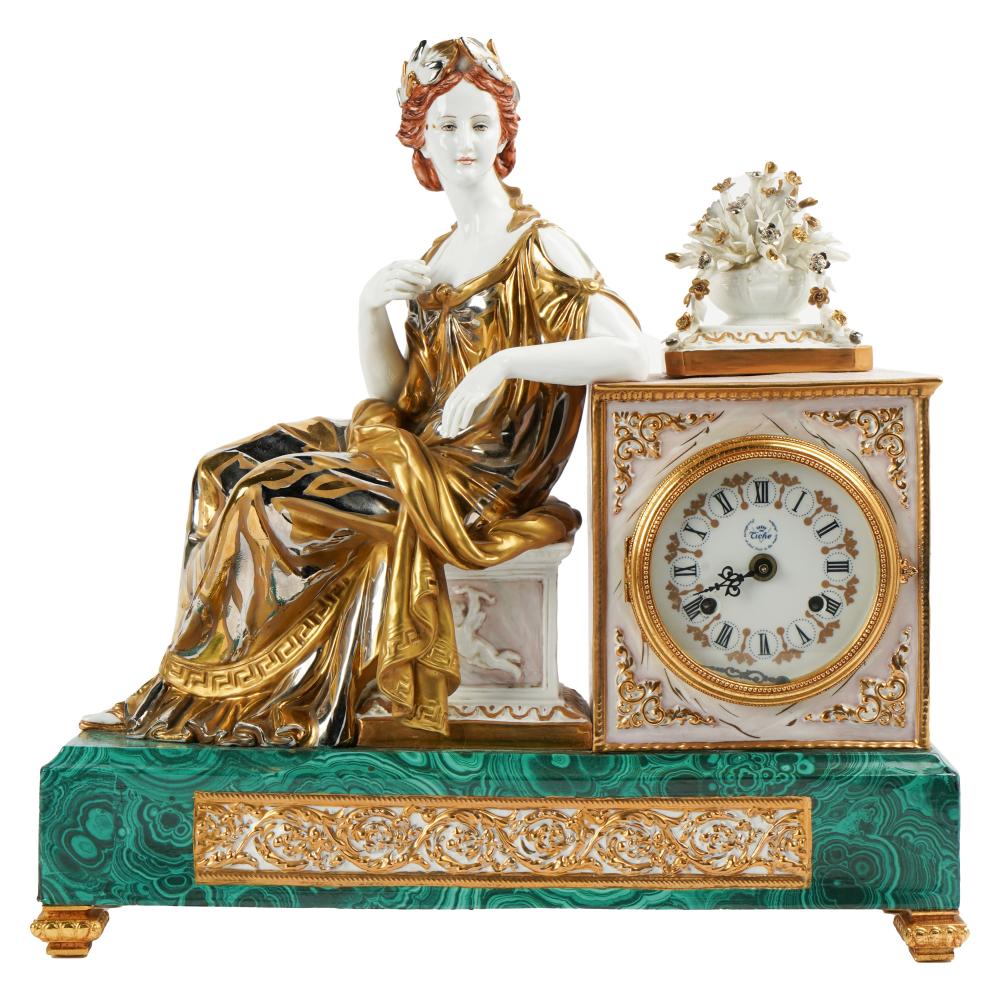 TICHE CAPODIMONTE PORCELAIN CLOCKsecond 301e37