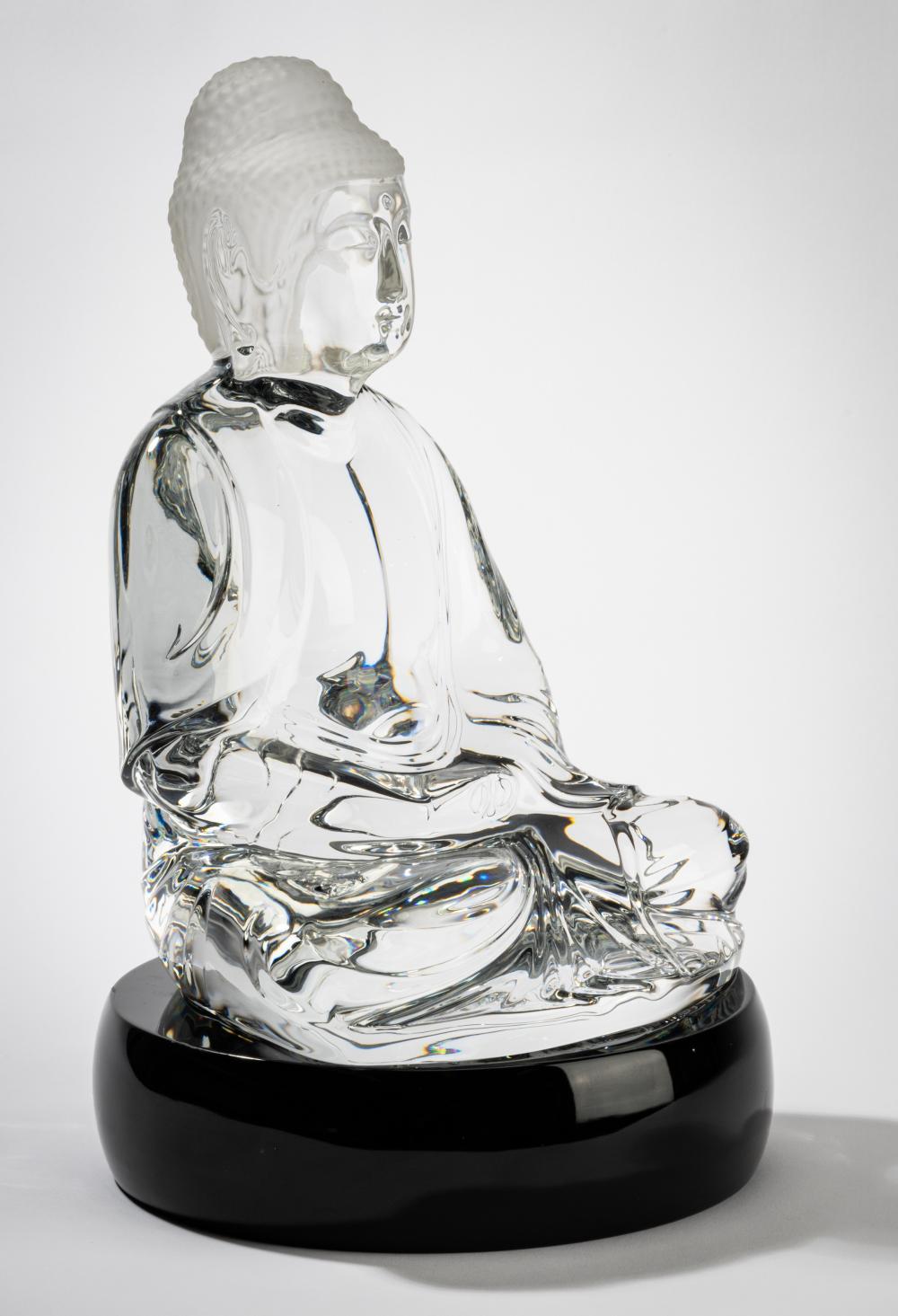 LARGE BACCARAT CRYSTAL BUDDHA FIGUREwith 301e50